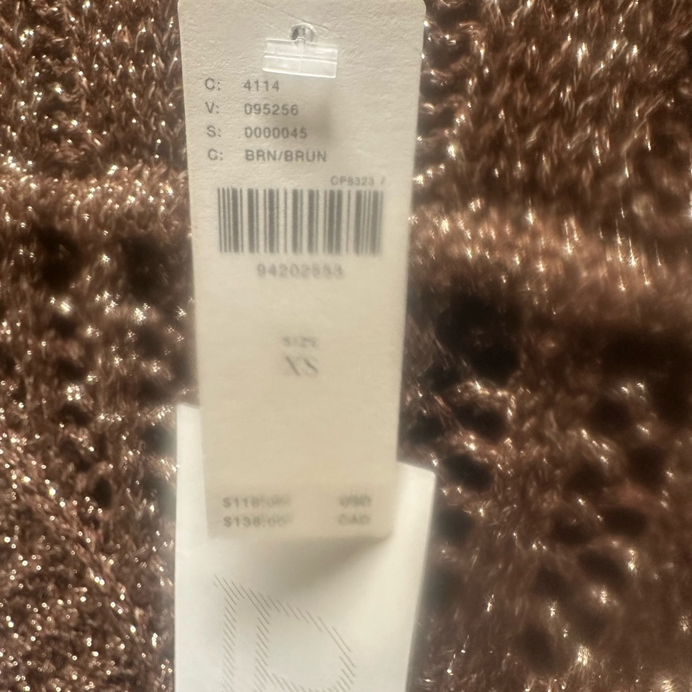 Pilcro Fringed Brown Sleeveless Knit Sweater - Picture 5 of 7